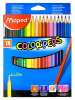 Pastelky MAPED trojhranné 18 ks Color Peps