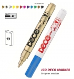 Popisovač lakový ICO Deco marker - modrý 10 ks