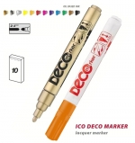 Popisovač lakový ICO Deco marker - oranžový 10 ks