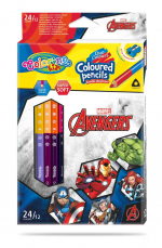 Pastelky Marvel Avengers trojhranné, oboustranné 12 ks