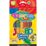 Colorino pastelky kulaté JUMBO, s ořezávátkem, 6 barev