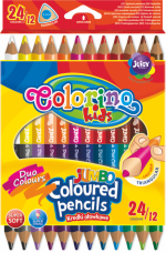 Pastelky Colorino trojhranné oboustranné 24 barev