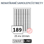 Samolepicí etikety SmartLine A4/ 25,4x10 bílé, 18900 etiket