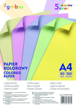 Barevné papíry Donau A4 80gr. 5 barev pastelových