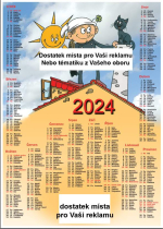 Kalendář 2024 jednolistý A4, na zakázku