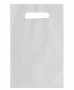 Taška igelitová jednobarevná 20 x 30 cm, stříbrná