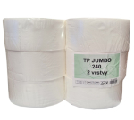 Toaletní papír Jumbo 240 dvouvrstvý bílá celulóza, 1 role
