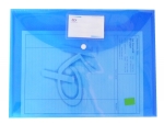 Desky TIM plastové, obálka B4+ s drukem, štítek na vizitku - modrá