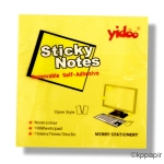 Poznámkové lístky lepicí YIDOO 75 x 75 mm neon - žlutá